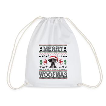 Grand Danois Noël laid Grand Danois Cadeaux de Noël - Sac de sport léger - blanc - Devant