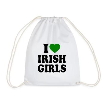I love irish girls - Turnbeutel - Weiß - Vorne