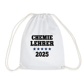 Chemie Lehrer 2025 Beruf Studium Lehramt Chemiker - Turnbeutel - Weiß - Vorne