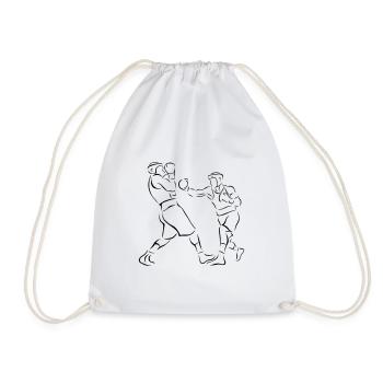 Boxing boxer gift sport classic - Drawstring Bag - white - Front