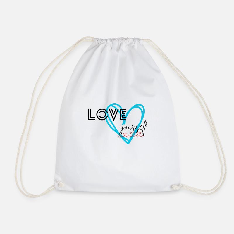 LOVE HERZ - Turnbeutel - Weiß