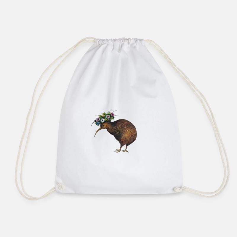 Kiwi - Drawstring Bag - white