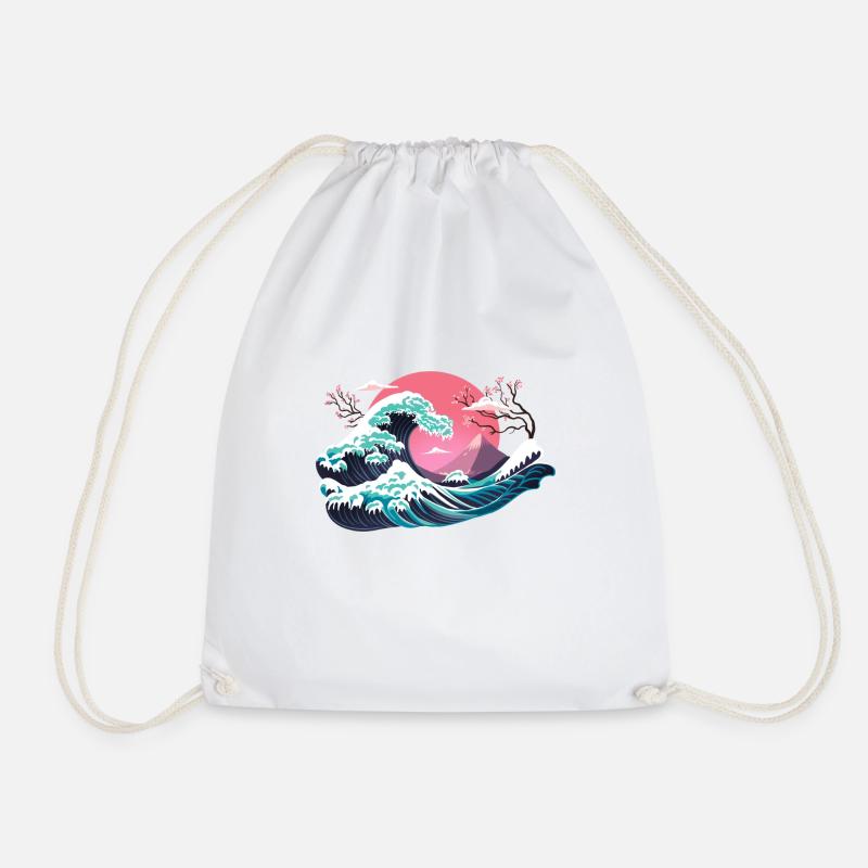 Hokusai Winter - Turnbeutel - Weiß