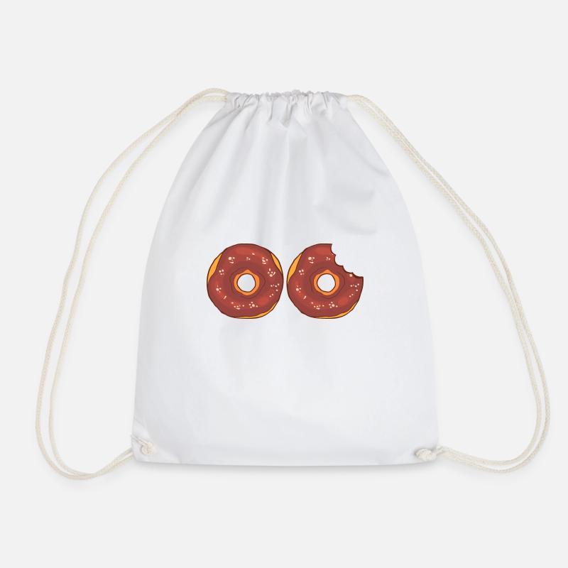 Donuts Confiserie Cookie Tart Cake Pies - Drawstring Bag - white