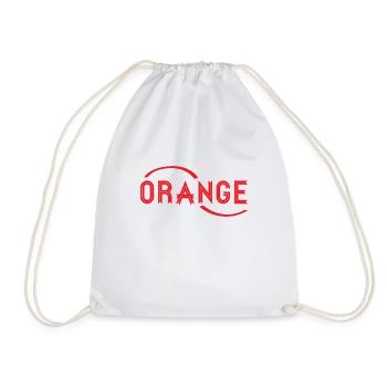 Orange gift - Drawstring Bag - white - Front