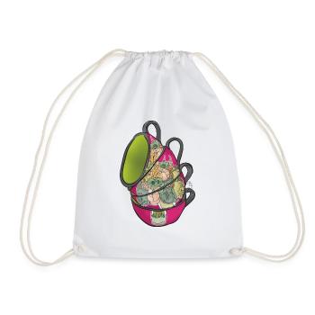 tassesfleurs - Sac de sport léger - blanc - Devant