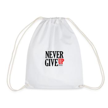 NEVER GIVE UP - Sac de sport léger - blanc - Devant