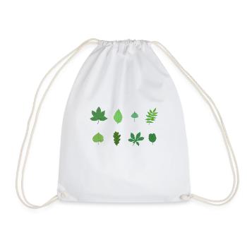 Leaves Biology Forest Forester Hunter Oak Maple - Drawstring Bag - white - Front