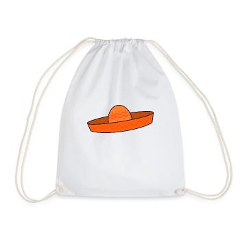 Amigo Hat / Sombrero Gift Idea - Drawstring Bag - white - Front
