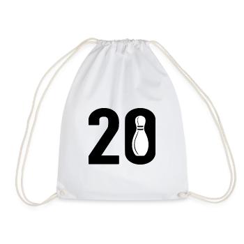 20 Bowling Bowler 20 - Drawstring Bag - white - Front