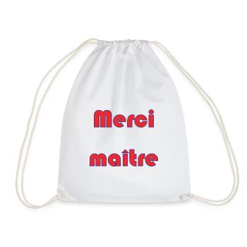 MAÎTRE. MERCI. MERCI MAÎTRE. MAITRE. CADEAU MAÎTRE - Sac de sport léger - blanc - Devant