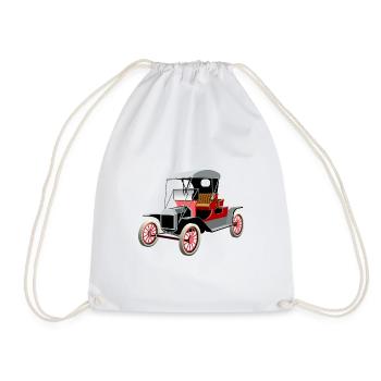 Auto Vintage - Turnbeutel - Weiß - Vorne