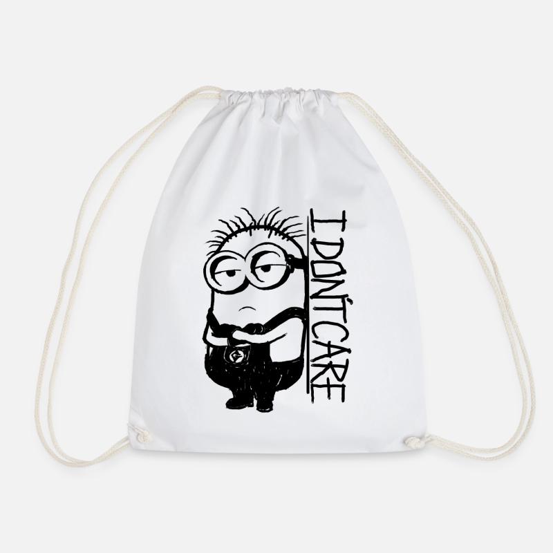 Minions Phil I Don't Care - Drawstring Bag - white