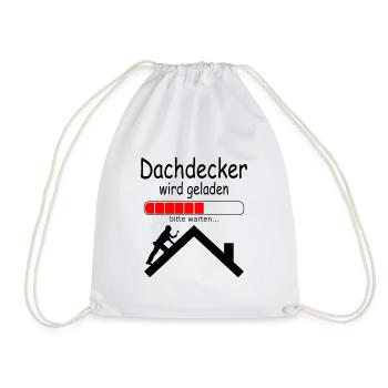 Dachdecker Ausbildung Baby werdener zukünftiger - Turnbeutel - Weiß - Vorne