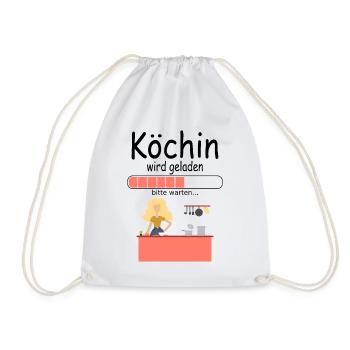 Angehende Köchin Koch Ausbildung für Baby Azubine - Turnbeutel - Weiß - Vorne