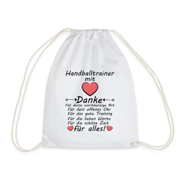 Bester Handballtrainer Danke zum Abschied - Turnbeutel - Weiß - Vorne