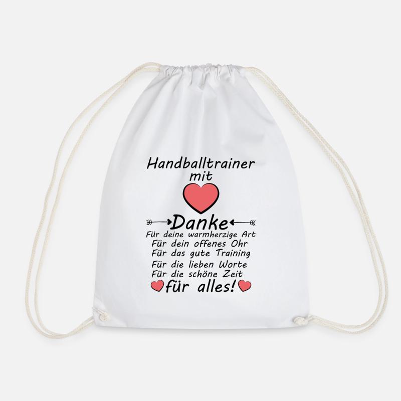 Bester Handballtrainer Danke zum Abschied - Turnbeutel - Weiß