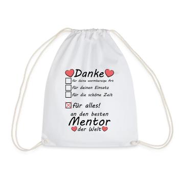 Beste Mentor Danke sagen für alles Referendariat - Turnbeutel - Weiß - Vorne