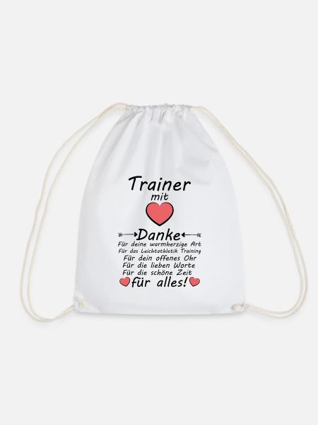 Leichtathletik Trainer Danke sagen zum Abschied - Turnbeutel - Weiß
