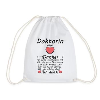 Doktorin Ärztin Danke für Ärztliche Betreuung - Turnbeutel - Weiß - Vorne