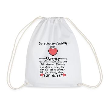 Danke sagen an Sprechstundenhilfe Abschied - Turnbeutel - Weiß - Vorne