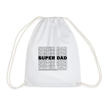 SUPER DAD - Turnbeutel - Weiß - Vorne