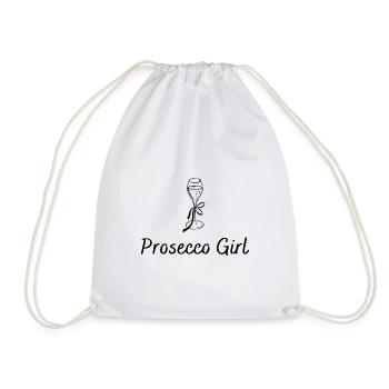 Prosecco Girl - Design avec verre Prosecco - Sac de sport léger - blanc - Devant
