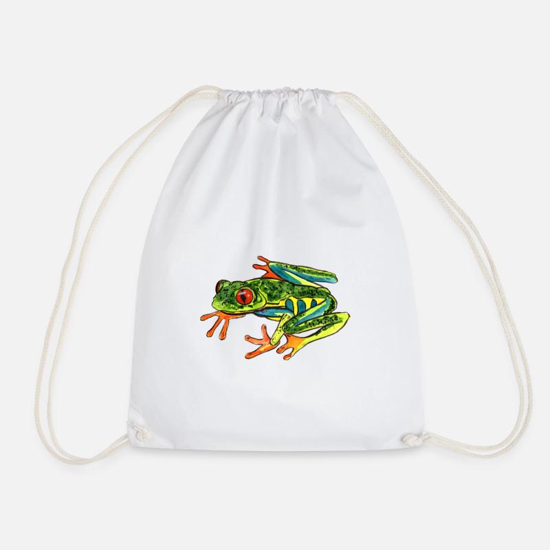 Frosch - Turnbeutel - Weiß