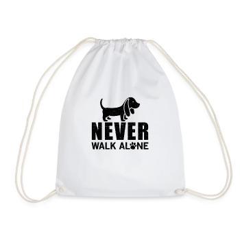 Never walk alone - Drawstring Bag - white - Front