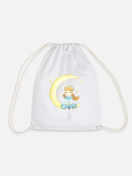 Luna stars - Drawstring Bag - white