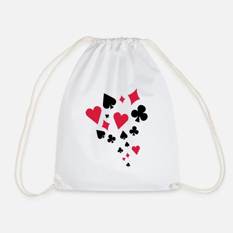 Poker - game - Drawstring Bag - white