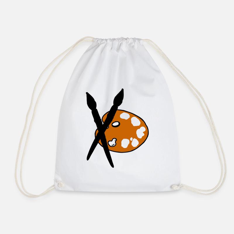 Artist - Painter - Brushes - Drawstring Bag - white
