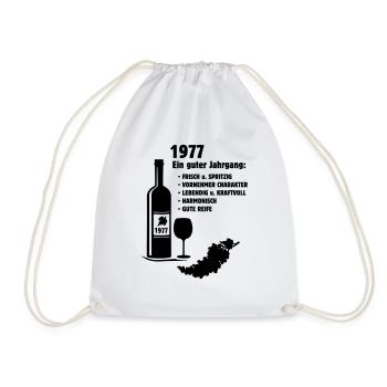 Geburtstag Jahrgang 1977 - Turnbeutel - Weiß - Vorne