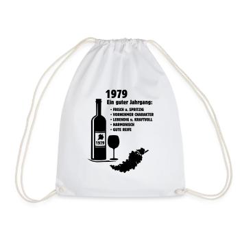 Geburtstag Jahrgang 1979 - Turnbeutel - Weiß - Vorne