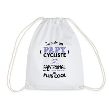 Papy cycliste carrément plus cool - Sac de sport léger - blanc - Devant