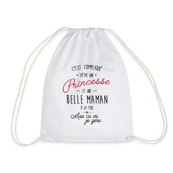 princesse et belle maman - Sac de sport léger - blanc - Devant