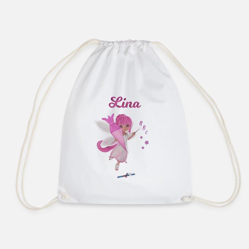 Einschulung Lina - Turnbeutel - Weiß