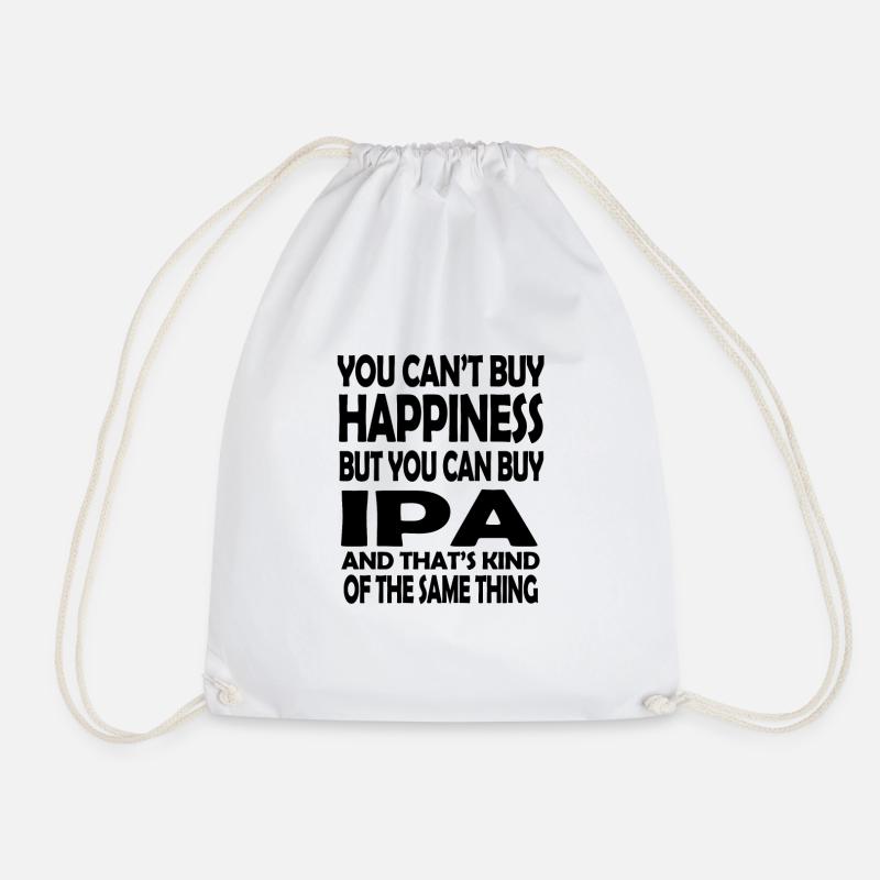 Dringking IPA Indian Pale Ale - Drawstring Bag - white