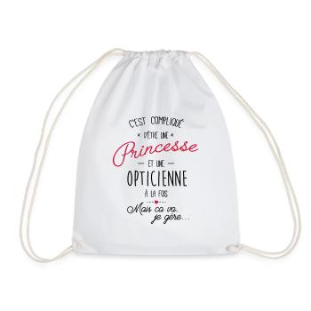 Princesse et opticienne - Sac de sport léger - blanc - Devant