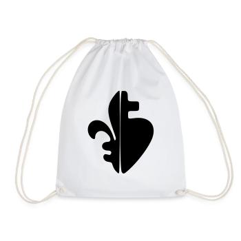 Sacre-Coeur & Fleur de Lys - Drawstring Bag - white - Front