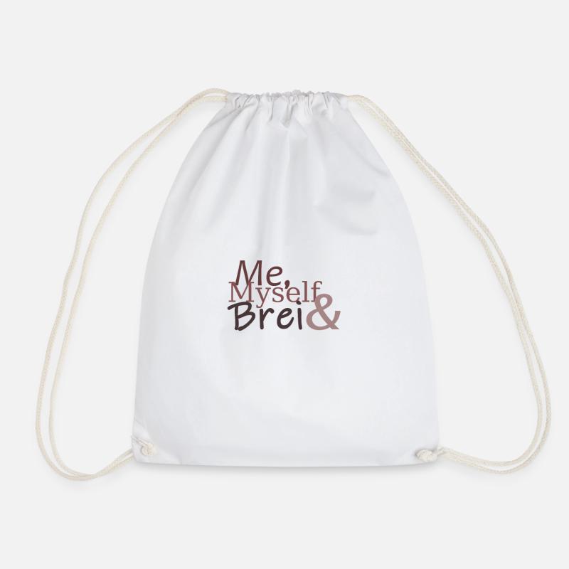 Baby Brei Design Me Myself Geschenk Geschenktipp - Turnbeutel - Weiß