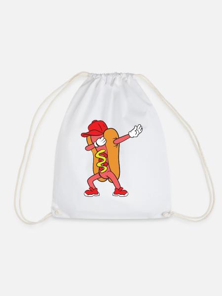 Dabbing Dab Hotdog Hot Dog Fast Food - Turnbeutel - Weiß