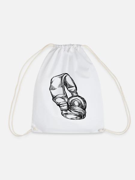 Headphone - Drawstring Bag - white