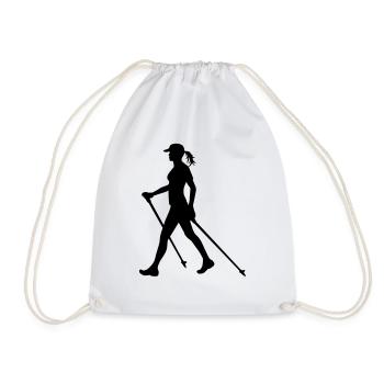 Nordic Walking Woman - colour switch - Turnbeutel - Weiß - Vorne