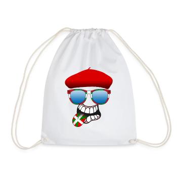 basque smiley 6 - Sac de sport léger - blanc - Devant