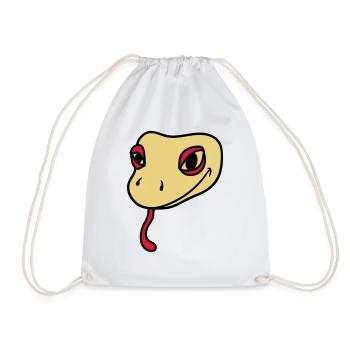 tête de gecko lézard reptile de serpent réel - Sac de sport léger - blanc - Devant
