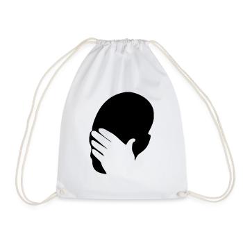 Facepalm Silhouette - Turnbeutel - Weiß - Vorne