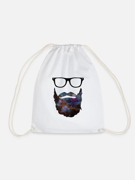 Beard - Bart mit Brille - Turnbeutel - Weiß
