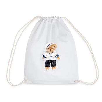 teddy bear sailor - Turnbeutel - Weiß - Vorne