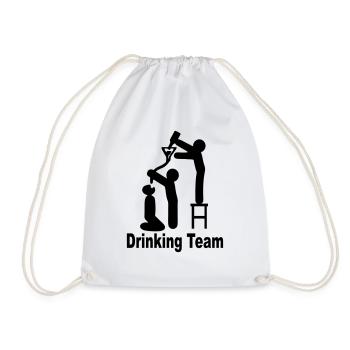 drinking team - Drawstring Bag - white - Front